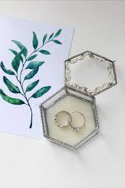 This Glass Ring Box Is Completely Dedicated To Keeping Your Wedding Rings Safe And Looking Beautiful Rustic Ring Box Personalized Ring Box Engagement Ring Box