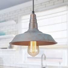 1 Light Vintage Blue Pendant Lighting Rustic Barn Ceiling Chandeliers Lights Farmhouse Pendant Lighting By Lnclighting Llc