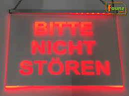 Mit modernen wendeschildern aus eloxiertem aluminium oder aus klarem acrylglas können sie ihren räumlichkeiten einen modernen und ansprechenden anstrich geben. Faunz Com Manufaktur Fur Led Leuchtschilder Led Hinweisschild Gravur Bitte Nicht Storen Info Schild Signalschild Werbeschild Leuchtschild