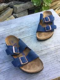 Birkenstock Arizona White Leather Narrow 135 Birkenstock Arizona Navy Blue Suede Sandal 37 Wmn 6 Men 4 Narrow Fashion Clothing Shoes Accessories Womenss Blue Suede Sandals Birkenstock Blue Suede