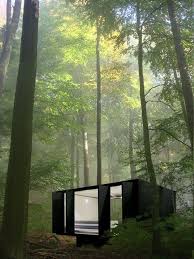 Werfen Sie Einen Blick Auf Diese Idee Fur Ein Schwarzes Container Haus Im Wald Mit Grunen Baumen Architektur Innenarchitektur Architektur Architektur Haus