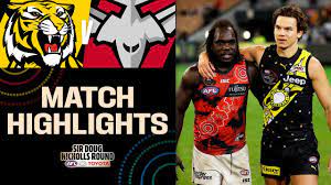 Up and about, they work the ball forward by sheer force of will and get the ball over the. Dreamtime At The G Richmond V Essendon Highlights Round 10 2019 Afl Youtube