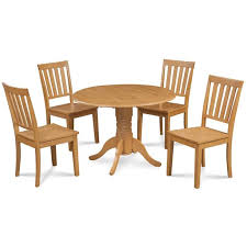 A small dining space with wooden dining table and chairs fitted with checkered cushions. 5 Pc Small Round Kitchen Table Set Walmart Com Walmart Com