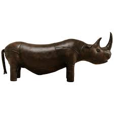 Shop leather footstools and animal footrests at scully & scully. Giant Leather Rhinoceros Footstool For Sale At 1stdibs