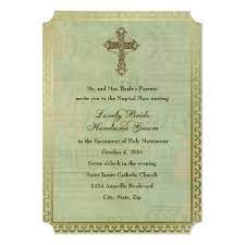 Vintage Catholic Cross Antique Wedding Invitation Zazzle Com Antique Wedding Invitations Catholic Wedding Invitation Wording Catholic Wedding Invitations