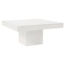 Chad Modern Square White Concrete Tall Outdoor Coffee Table In 2020 Coffee Table Concrete Coffee Table Outdoor Coffee Tables