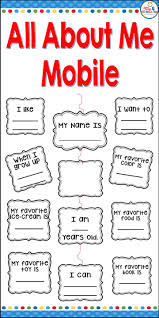 All About Me Mobile Create A Fun Classroom Display For Back To School Or Open Hous Kindergarten Classroom Management All About Me Elementary School Activities