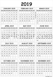 Calendar 2019 A4 Printable Print Calendar Free Calender Calendar