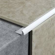 Straight edge aluminium brushed steel trim 10 mm esa. Tile Edging Novocom Top