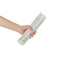 Basic Nature Brown PLA Plastic / Coffee Ground Straw - Wrapped, Compostable - 8 1/4" - 2000 count box
