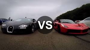 Has a petrol (gasoline) engine. Laferrari Vs Bugatti Veyron Drag Race Which One Is Your Bet