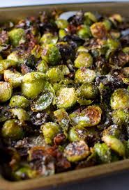 Roasted Brussels Sprouts With Bacon Parmesan Cheese Recipe Bacon Brussel Sprouts Roasted Brussel Sprouts Sprout Recipes