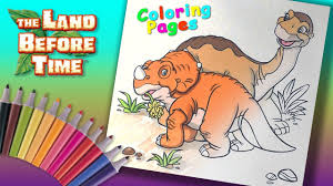 If you said yes, then you need to introduce them to our collection of music coloring sheets. The Land Before Time Coloringbook Page Forkids Coloring Littlefoot And Cera Youtube