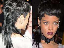 The queen of the modern mullet. Rihanna Wears A Full On Mullet Hairstyle Showing Off Her 80s Style Cut At New York Fashion Week
