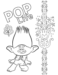 Branch From Trolls 2 Coloring Pages Get Coloring Pages