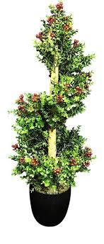Check spelling or type a new query. Artificial Potted Plants 1m 3ft Spiral Red Berry Topiary Tree Indo Uk Gardens Co Uk