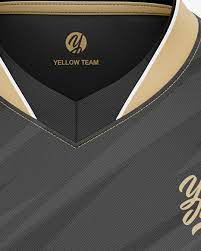 Download Men S V Neck Esports Jersey Mockup Front View Esport T Shirt In Apparel Mockups On Yellow Images Object Mockups