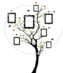 Family Tree Digital Clip Art With Blank Vintage Picture Etsy Family Tree Art Family Tree With Pictures Family Tree Clipart