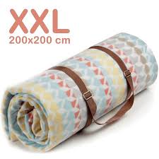 Koc Piknikowy Xxl 200x200 Cm Koc Plazowy Bocasa