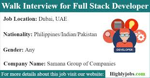 Walk Interview For Full Stack Developer In Dubai Full Stack Developer Full Stack Development