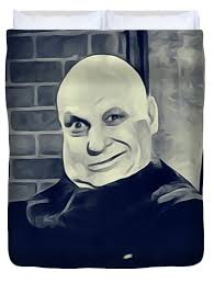 A weird but loving bunch of people who are unaware that others find them distaff counterpart: Jackie Coogan Uncle Fester Addams Family Duvet Cover For Sale By Esoterica Art Agency