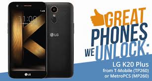Batería con 31.76% más carga. Great Phones We Unlock Lg K20 Plus Tp260 And Mp260
