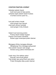 Cara membuat pantun dengan cepat dan mudah. Zona Ilmu 3 Contoh Pantun Empat Kerat