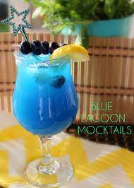 Refreshing Virgin Summer Cocktail Blue Lagoon Mocktails Mocktails Virgin Cocktails Baby Shower Drinks