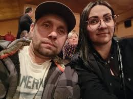 Date night with my better half.😘 Waiting for the Brent Butt Comedy Show to  start.... hoping my husband cheers up so I won't have to do all the  laughing alone 🤪