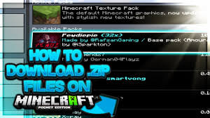 Visit minecraft mods pc to download it for free. How To Download Zip Files On Mcpe How To Convert Zip Files To Mcpack On Ios No Jailbreak Pc Youtube