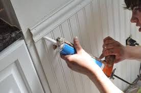 Here is how this space started: How To Install Beadboard Wainscoting
