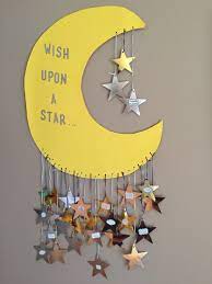 Star Moon Sun Themed Baby Shower Wish Upon A Star Board Write A Wish For The Baby And Stick It On Space Baby Shower Baby Shower Wishes Moon Baby Shower