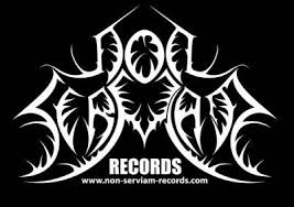 The entire logo is used to convey the meaning. Non Serviam Records Label Bands Alben Releases Informationen Kontakt