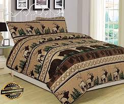 A twin size bed is the smallest standard mattress size. Werrox King Queen Or Twin Quilt Bed Set Bear Elk Log Cabin Lodge Rustic Twin Size Quilt Style Bed Comforter Sets Bedding Sets Bedding Sets Master Bedroom