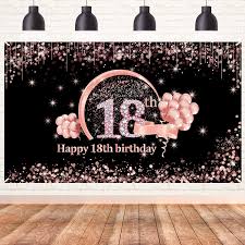 Since 18 is such an important birthday, 18th birthday wishes must be special. Buy Lnlofen 18th Birthday Banner Backdrop Decorations For Girls Extra Large 18 Year Old Birthday Party Decor Supplies Rose Gold Happy Eighteen Birthday Sign Poster Photo Booth Props Online In Indonesia B08rsm129w