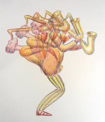 Movement How To Create Movement In Art Instructional Video Series By Gavin Mayhew At Arttutor Com Rhythm Art Futurism Art Saxophone Art