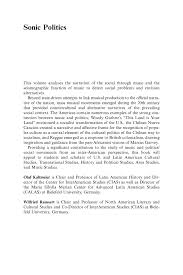 Pdf Sonic Politics Music And The Narration Of The Social In The Americas From The 1960s To The Present Introduction