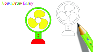 Table Fan Drawing Coloring Fan Draw Drawings Coloring Drawinglessons Coloringpages Easy Drawings Step By Step Drawing Drawings