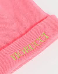 Unisex angels patch beanie hat in white with the iconic fiorucci angels patch on the front. Fiorucci Beanie With Embroidered Logo In Pink Asos