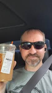 After spending 4 days in Jasper, IN for work where our hotel and conference  center didn't have decent coffee, I treated myself to a nice big cup of  Starbucks Salted Caramel Cold