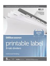 Or on the new hand make a proposition for your work. Office Depot Brand Plain Dividers With Tabs And Labels White 8 Tab Pack Of 5 Sets Office Depot