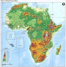 South america map physical landforms maps cartography mappe. Elevation Map Of Africa Africa Map Africa Europe Map
