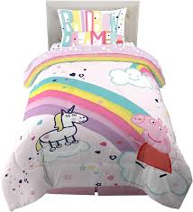 Peppa pig duvet cover & pillowcase,baby toddler bedding set (135cm/53) (this is duvet cover set, it is not blanket) 3.1 out of 5 stars. Amazon Com Franco Kids Bedding Super Soft Comforter And Sheet Set 4 Piece Twin Size Peppa Pig Home Kitchen
