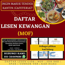 Kami menawarkan perkhidmatan pendaftaran perniagaan dan syarikat (ssm), lesen kontraktor pembekal kementerian kewangan(mof), lesen kontraktor. Daftar Lesen Kontraktor Cidb Mof Ingin Masuk Tender Kantin Membekal Barang Perkhidmatan Under Agensi Kerajaan Anda Wajib Ada Lesen Kewangan Mof