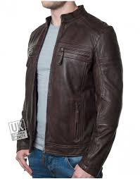 Mens Vintage Brown Leather Jacket Mustang Uk Lj In 2020 Brown Leather Jacket Brown Leather Jacket Men Leather Jacket