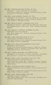 Columbia Theological Seminary Bulletin: Course Catalog 1964-1965