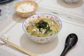 Soupe Miso Froide Au Concombre Tofu Et Sardine Recette D Ete En 2020 Soupe Miso Miso Soupe