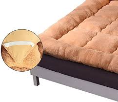 Zxxy Mattress Topper Soft Warm Fiber Filling Lamb Hair Bed Cover Bedding 10cm Thick Beige 1 8x2m 5 9x6 5ft Thick Mattress Topper Bed Covers Bed Wedge