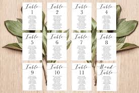 Place Card Template Table Number Template Seating Chart