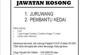 Iklan jawatan kosong sebagai pembantu kerani di ipoh,perak. Contoh Iklan Oriflame Jawat Kosong Dubai Khalifa